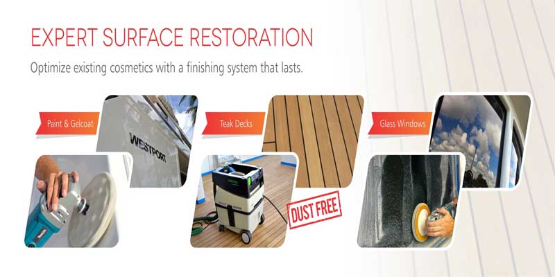 Surface restoration tools and techniques illustration.